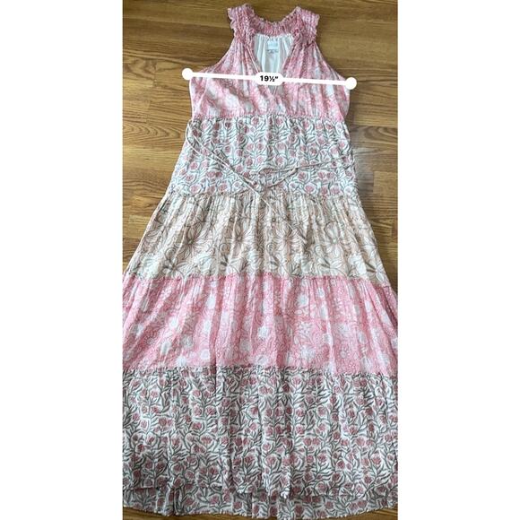 SAYLOR pink tiered midi Women's Aaryn  Dress size M - Picture 5 of 13